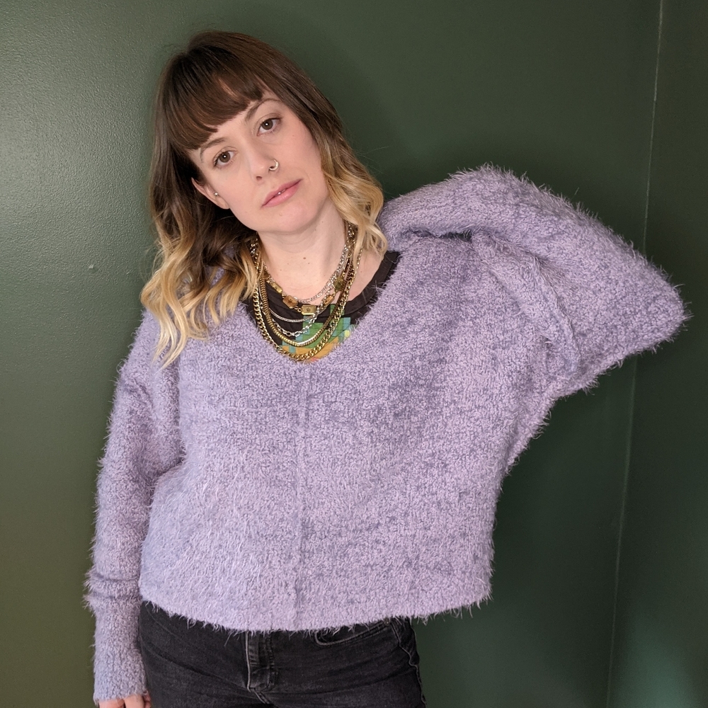 NWT Free People Icing V Pullover / Falling Star - Picture 5 of 8